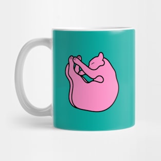 Pink Sleeping Cat Mug